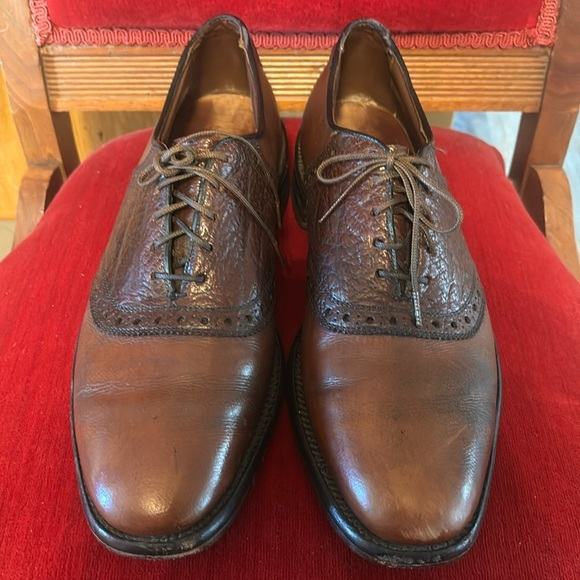 Allen Edmonds Other - Allen Edmonds Polo Brown Leather Oxford Mens Saddle Shoe